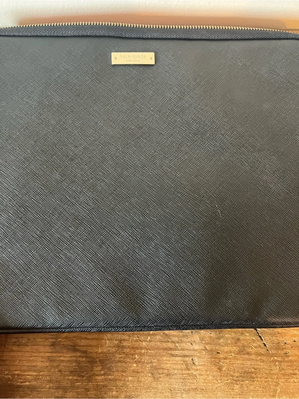 kate spade Black and Pink Zip Laptop Case Sleeve Minimalist, Sleek
